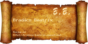 Bradács Beatrix névjegykártya