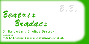 beatrix bradacs business card