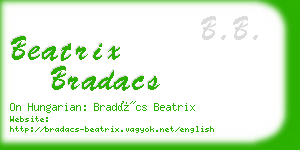 beatrix bradacs business card